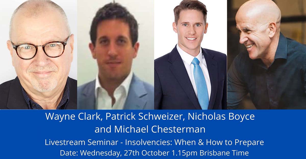 Livestream Seminar October 27 Regarding Predicted Wave of Insolvencies.